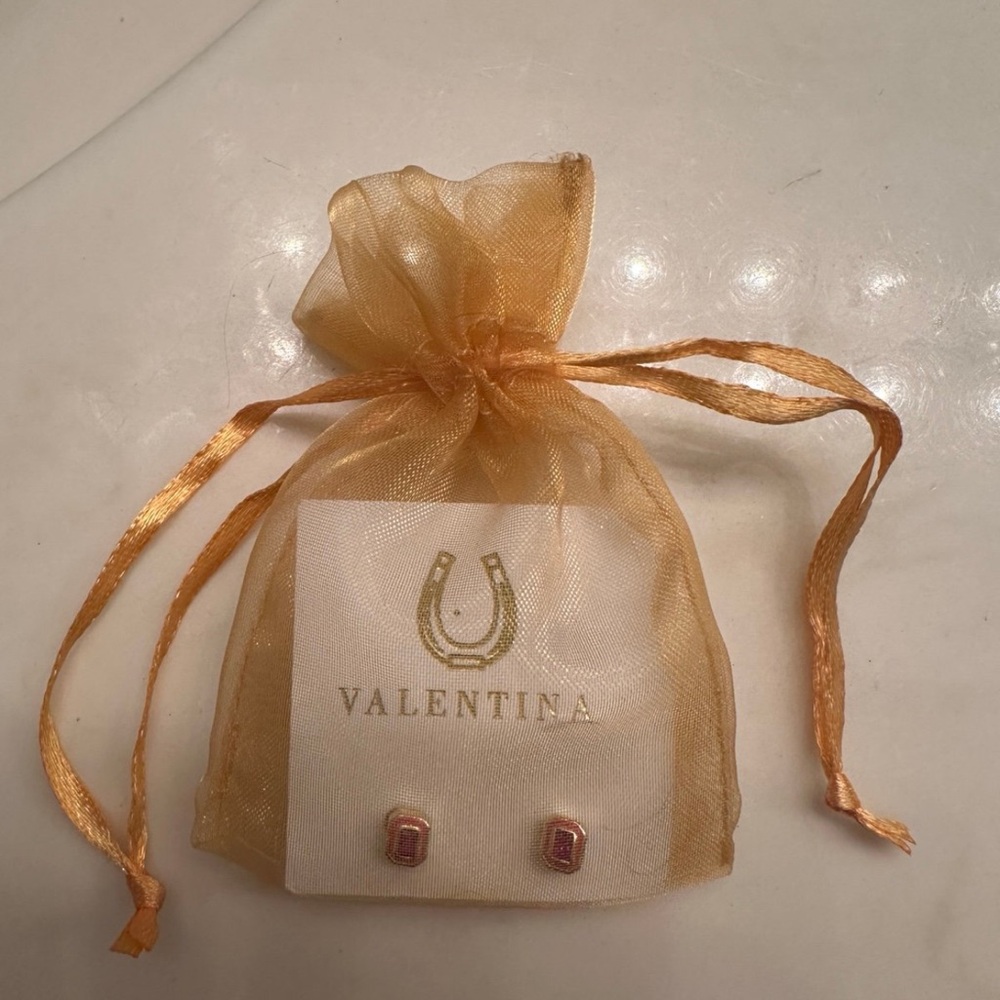 Valentina Pink Stud Earrings